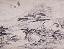 在线品鉴第三十二期—谢观生云泉听瀑图轴
