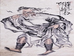 在线品鉴第三十三期—何贞祥东方朔偷桃图轴