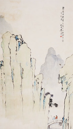 在线品鉴第四十八期—梁于渭山水图轴