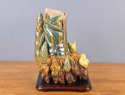 陈爱东陶塑《竹福》