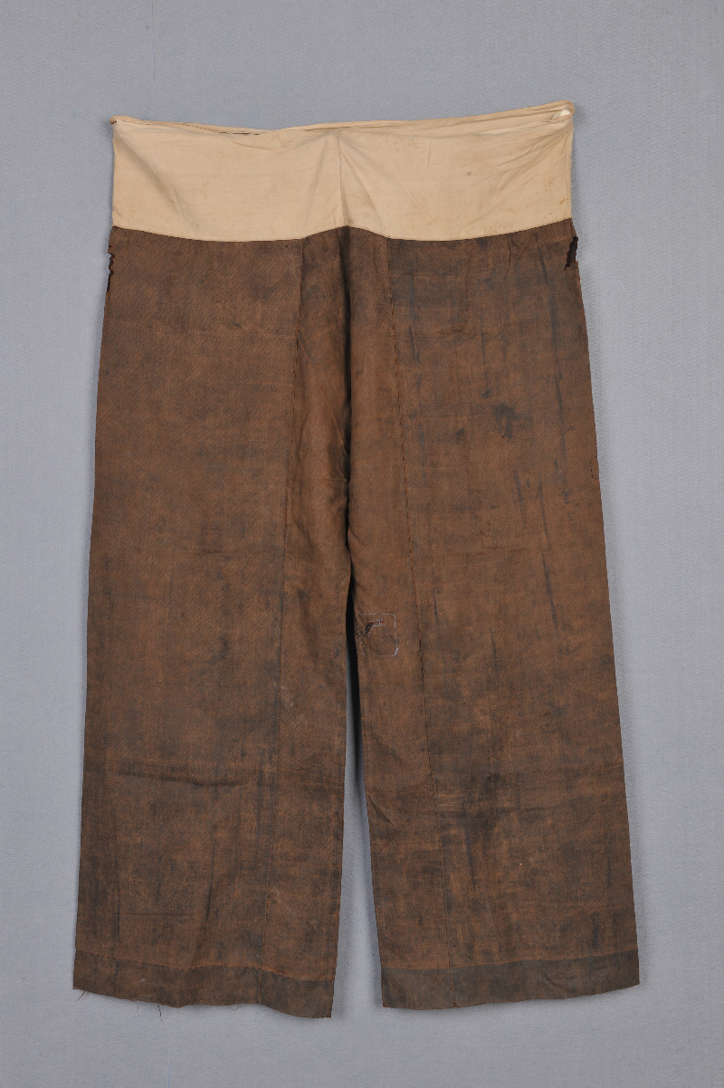 中华民国九宫格纹香云纱长裤