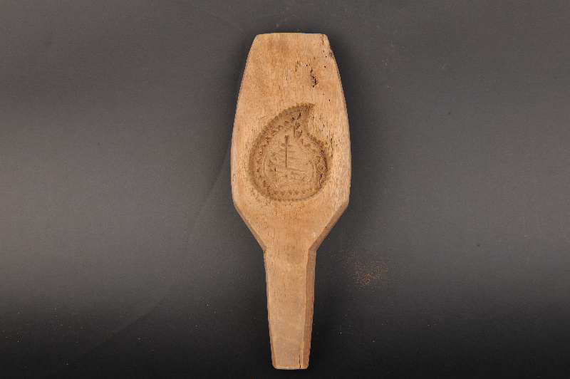 现代“寿”字纹柄式糕饼印模