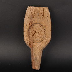 现代花卉纹柄式糕饼印模