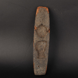 民国船形花卉鱼纹二联糕饼印模