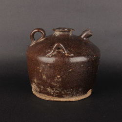 清酱釉双系陶壶